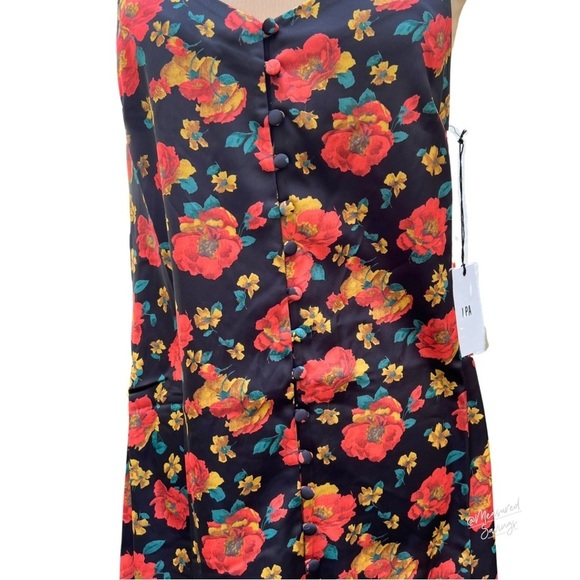 Medium - NWT - LPA X Revolve - Button-Up Floral Slip Maxi Dress - Low Back - Picture 11 of 13